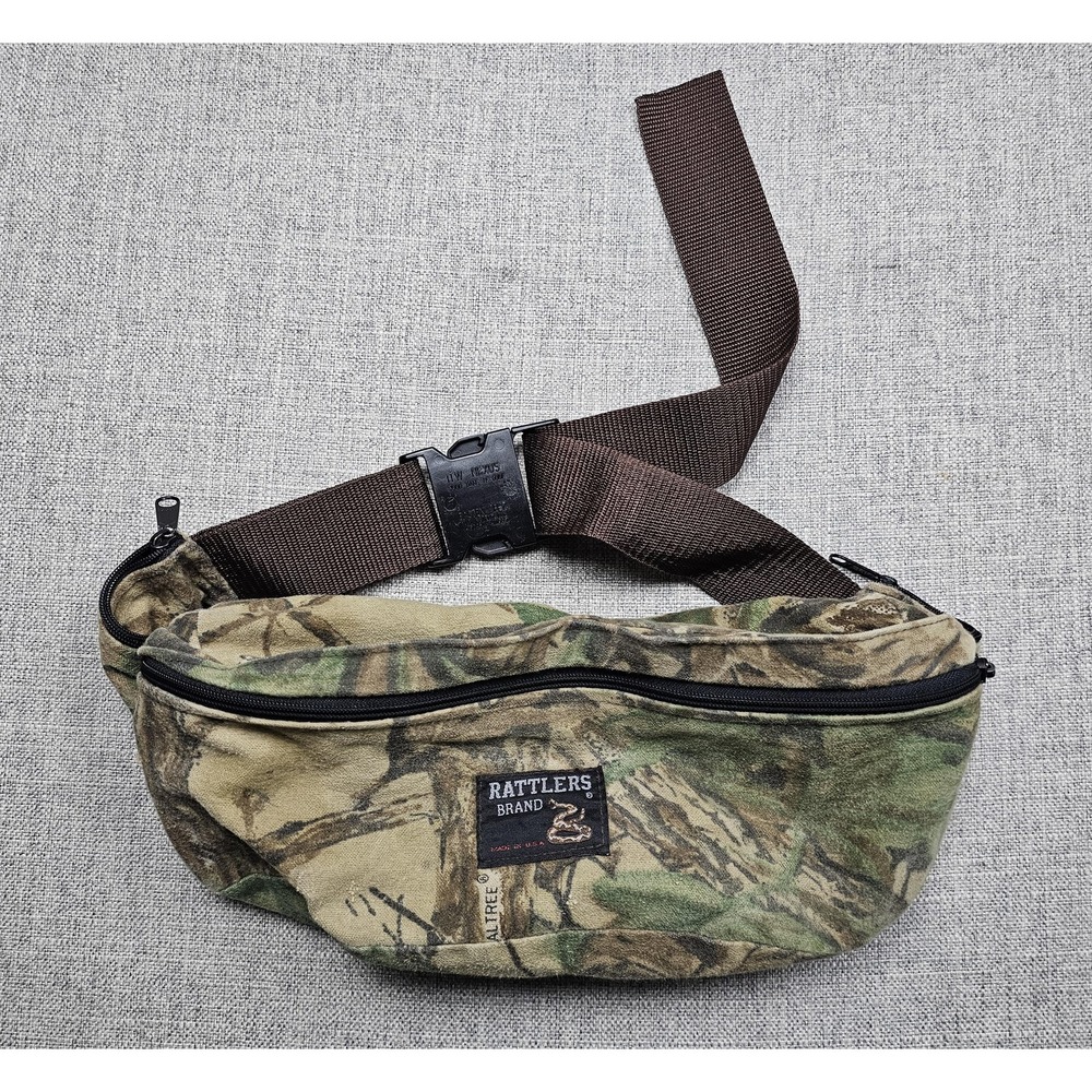 Rattlers Brand Hunting Waist Pack Camo Men One Size Zip Belt Bag Brown Realtree